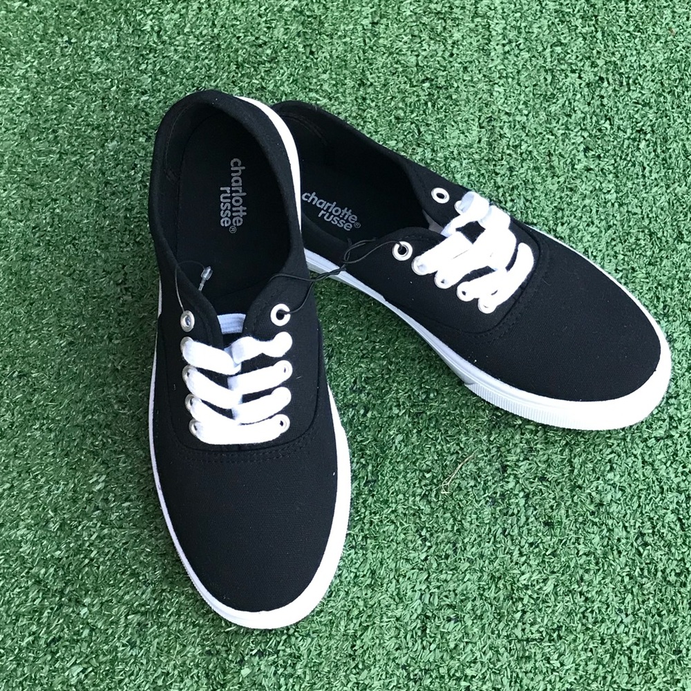 Charlotte Russe Black Casual Sneakers Size 6